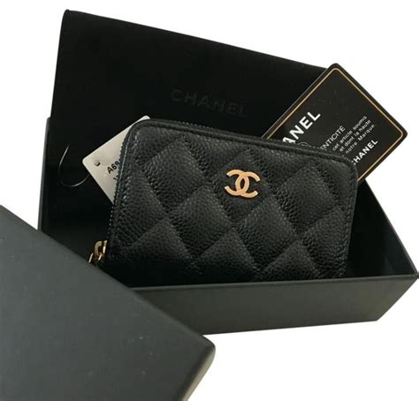 chanel catd holder|chanel card holder zip around.